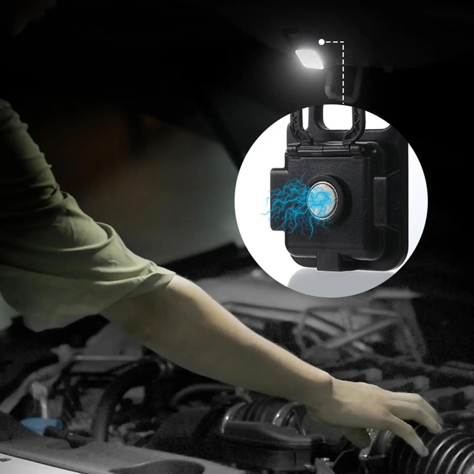 Portable COB Flashlight Waterproof Torch for Running Night Working Walking