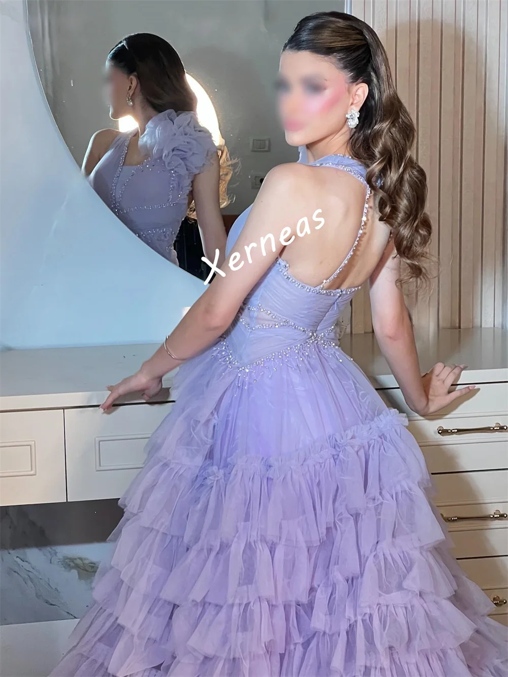 Vestidos largos personalizados de gasa plisados y brillantes para ocasiones a medida, vestidos largos de alta calidad para mujer, fiesta elegante de noche de lujo para boda