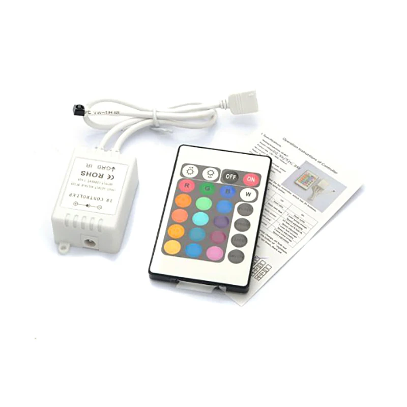 مصباح أمامي فائق الإشراق مزود بجهاز تحكم عن بعد ، ضوء للضباب والقيادة ، لمبة إضاءة LED ، RGBW ، 27SMD ، 9005 ، 9006 ، 24 مفتاح