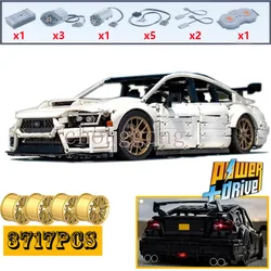 2021 NEW Small particle technology building block remote control STI sports car assembly toy model boy's birthday gift moc-79953