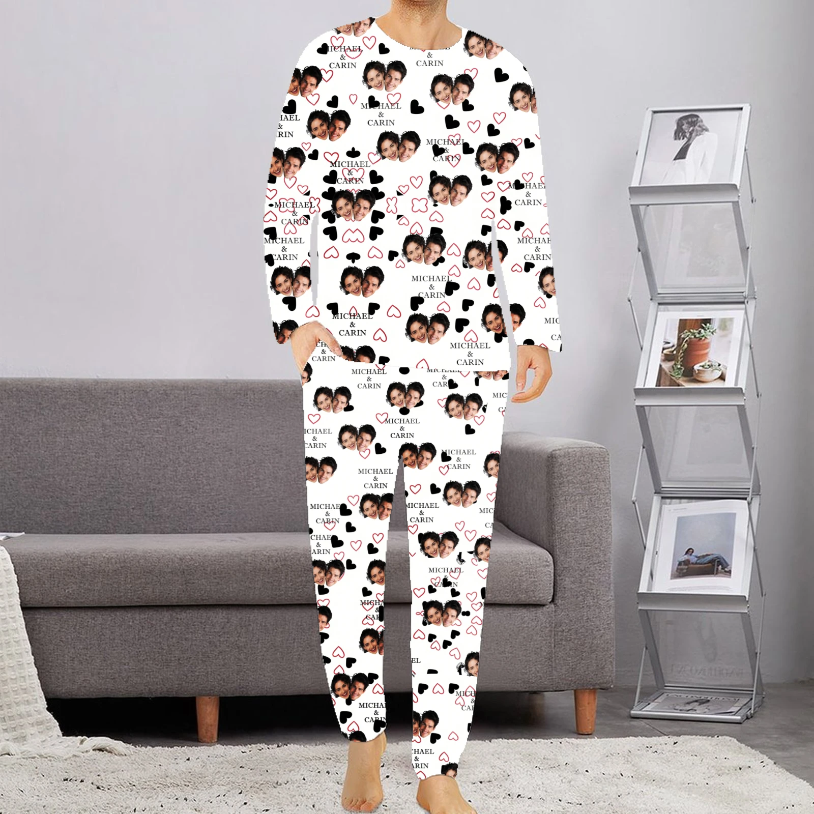 Custom Christmas Face Family Pajama Sets Personalized Photo Homewear Set