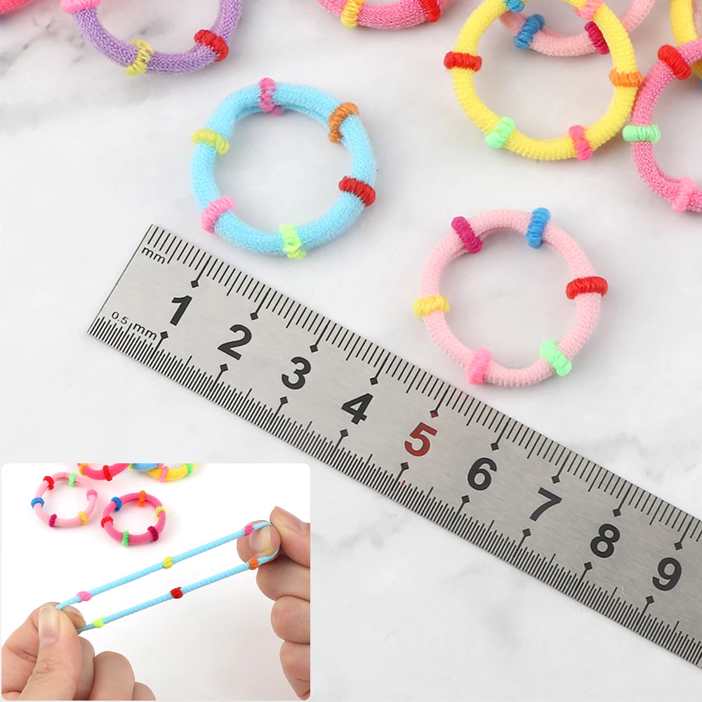 20/50/100pcs/Set Girls Hair Band Colorful Basic Simple Headband High Elastic Hair Accessories Cute Ponytail Holder Gift for Kids