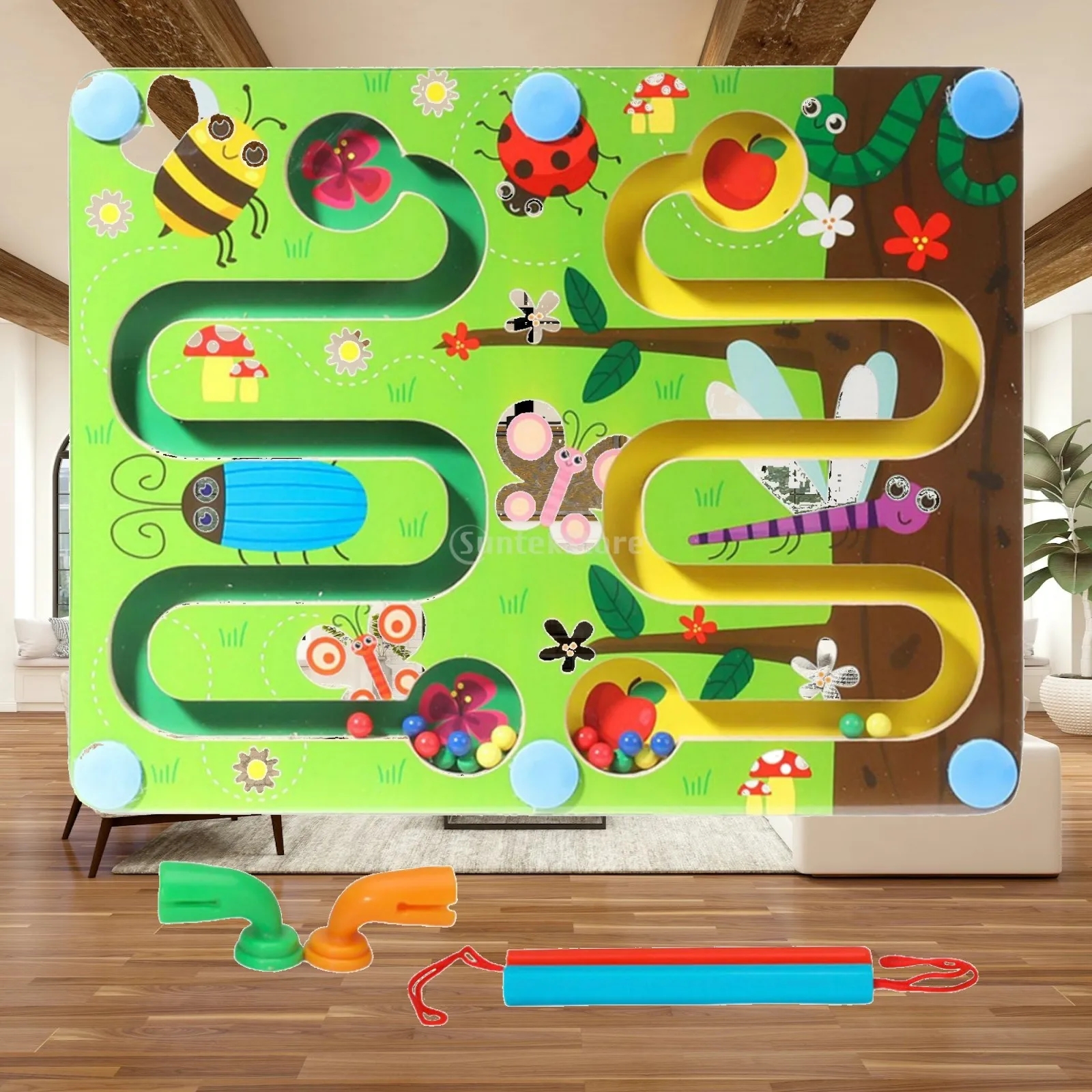 木製迷路テーブル-バランスボードテーブル迷路ソリタリーゲーム-子供向け-素晴らしい贈り物