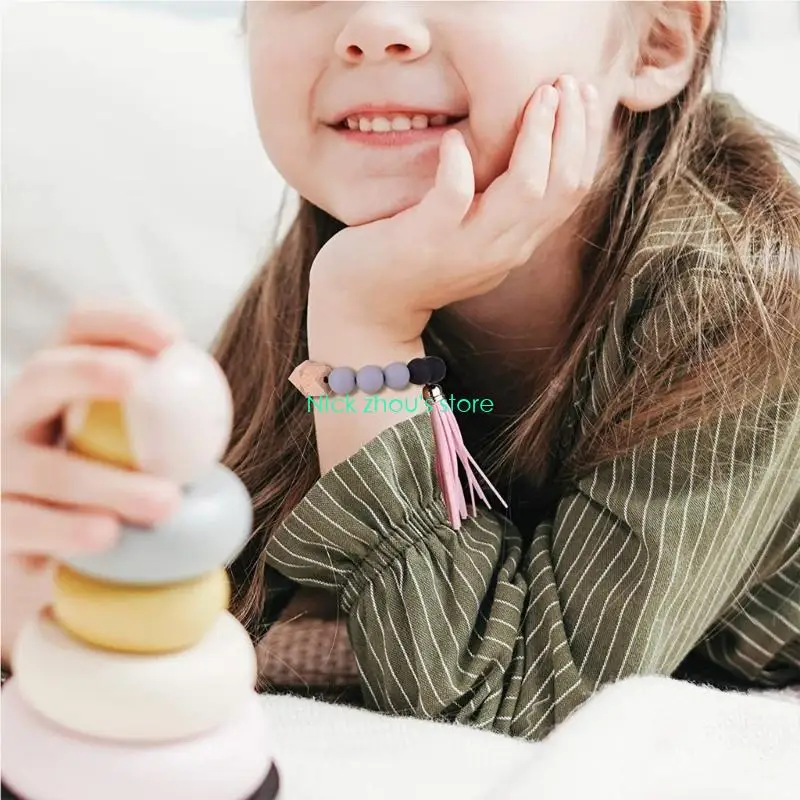 E15E 84Pieces Silicone Bead Making Kits for Key Chain Making Kits DIY Hand Making Gad