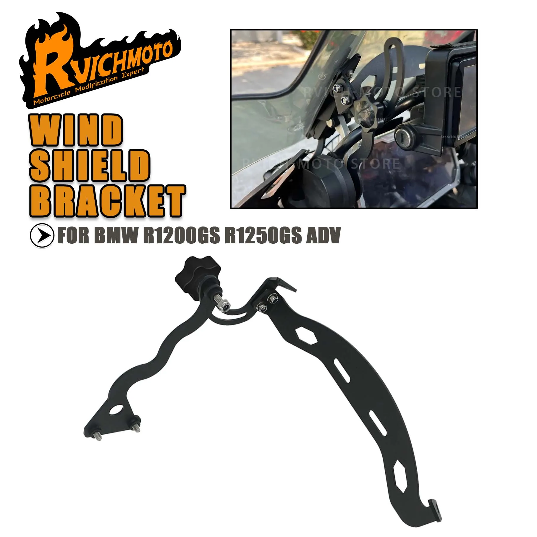 

R 1200GS Motorcycle Windshield Stabilizer Strengthen Mount Kit For BMW R1200GS ADV R1250GS Adventure Windscreen Holder Bracket