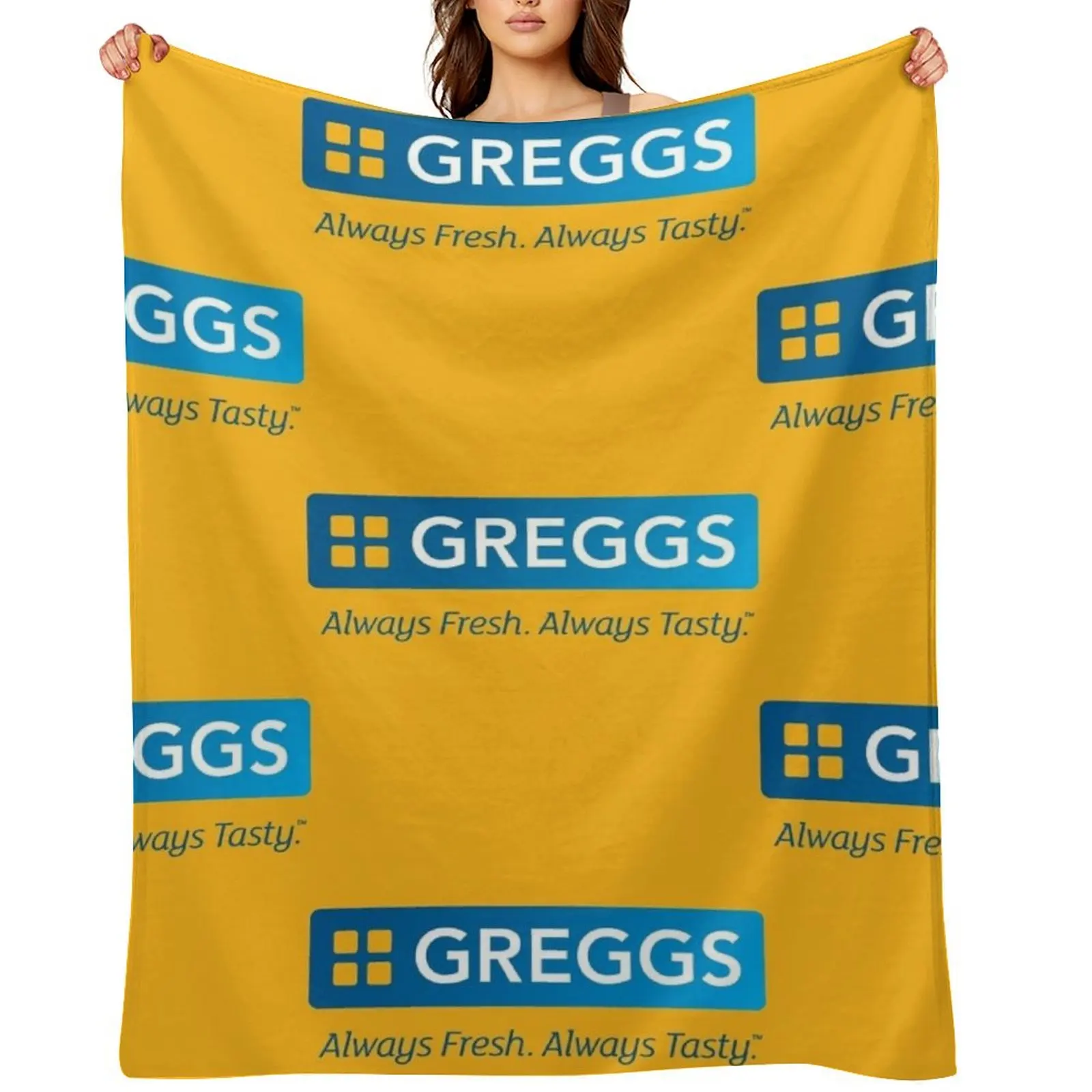 

Greggs Resto and Bakery Throw Blanket Decoratives Heavy Plush Designers Blankets