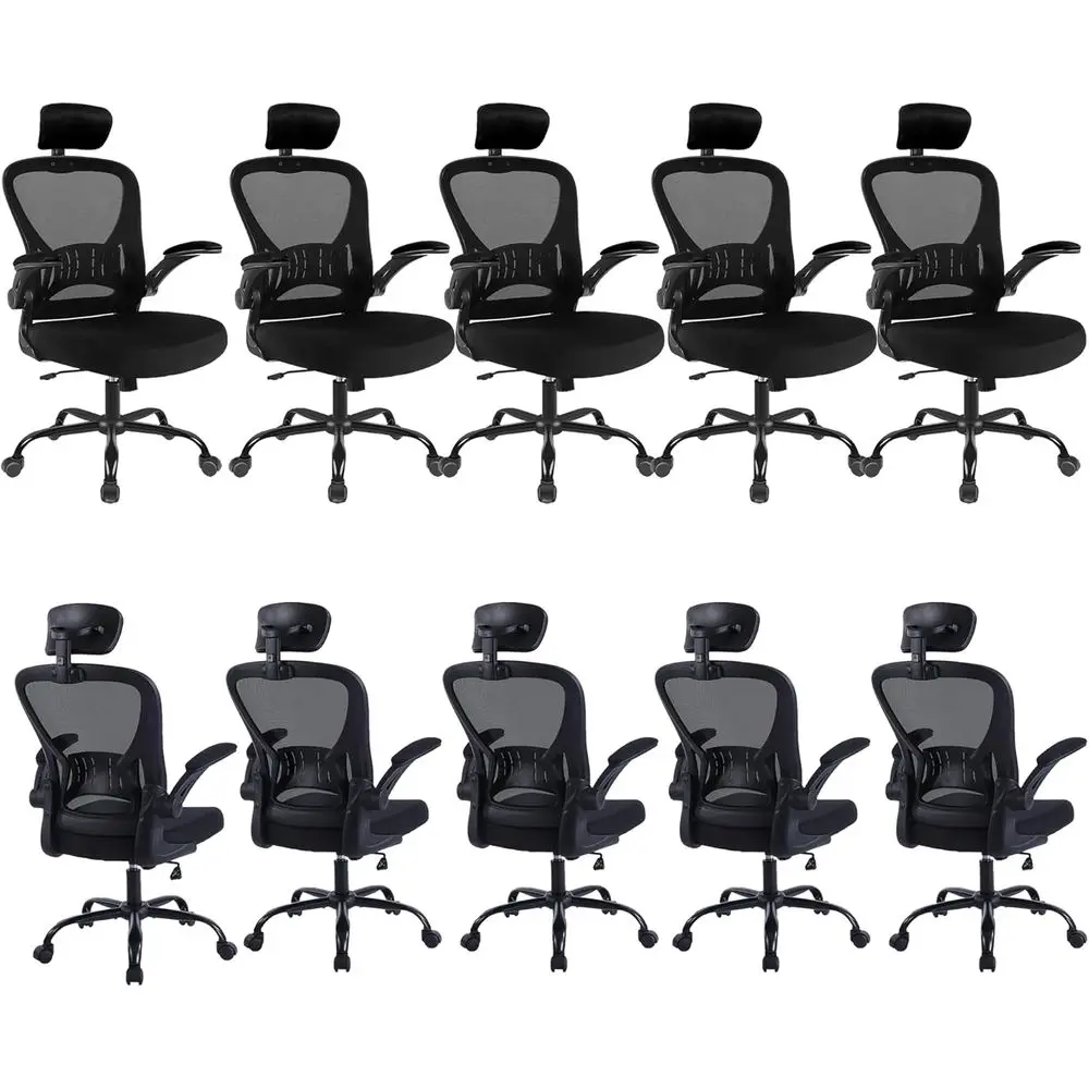 

Ergonomic Desk Chair with Adjustable Height, Lumbar Support, and Swivel Wheels for Home and Office Use