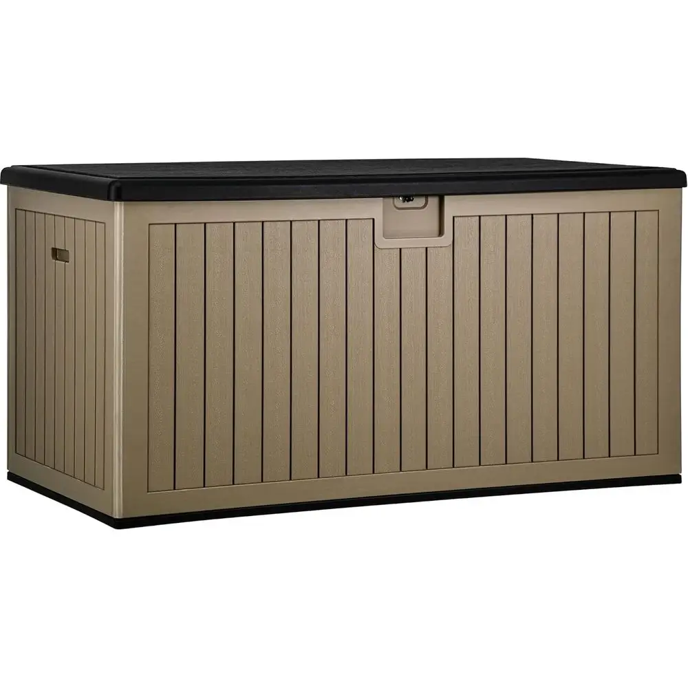 

Large Deck Box - 260 Gallon Outdoor Storage, Waterproof, Lockable, with Flexible Dividers for Patio Furniture, Garden Tools, and
