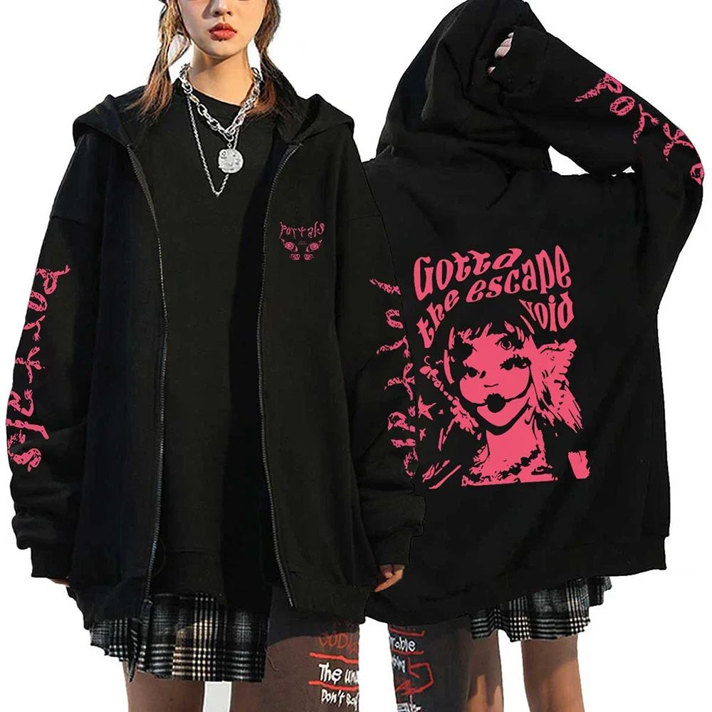 Melanie Martinez Portals Tour Zip Up Hoodies Casual Women Hooded Sweatshirts Popular Trendy Streetwear Zipper Jacket Y2K Coats