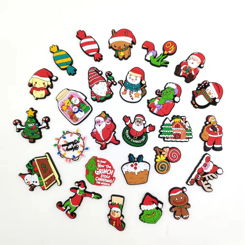 

Miniso Christmas Funny Cartoon Pvc Shoe Charms Garden Shoes Accessories Kid'S Party Gifts Decorations For Adult Backpack