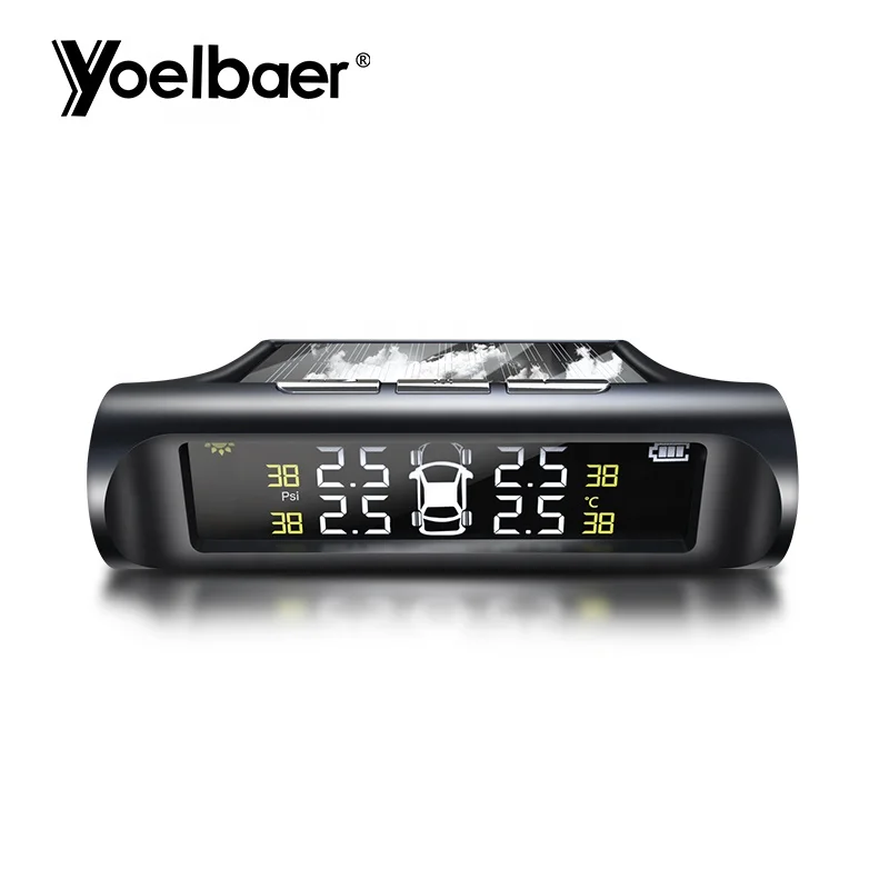 リアルタイムワイヤレスカータイヤ空気圧監視システム ソーラー式 外部・内部兼用 ユニバーサルTPMS