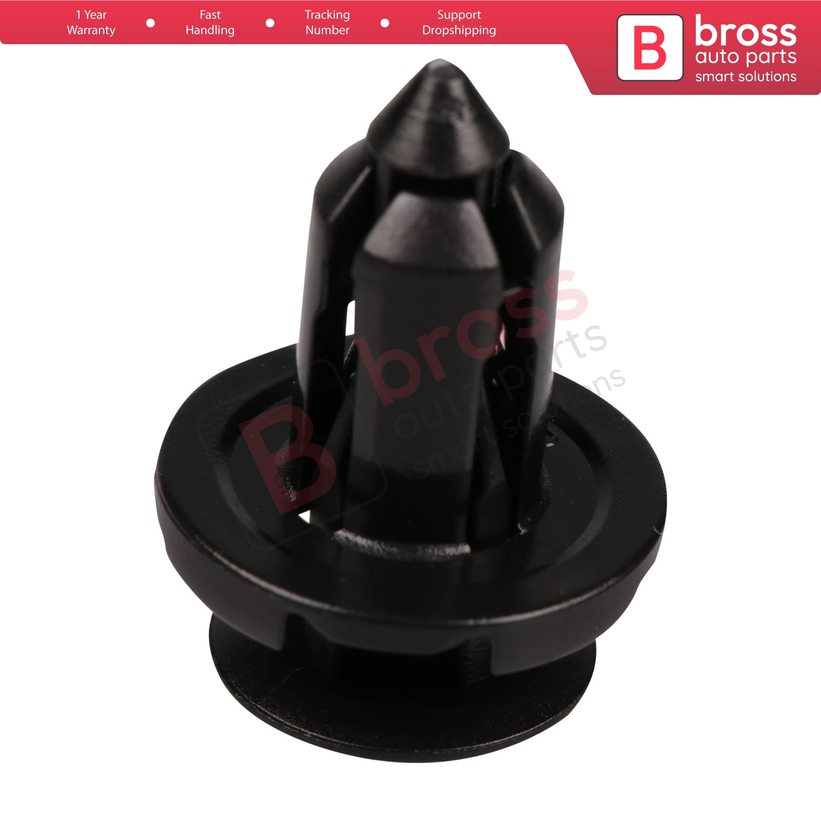 Bross Auto Parts BCF1667 10 Pieces Fender & Bumper Push-Type Retainer for Toyota, Chrysler & Honda & Mitsubishi : MR200300