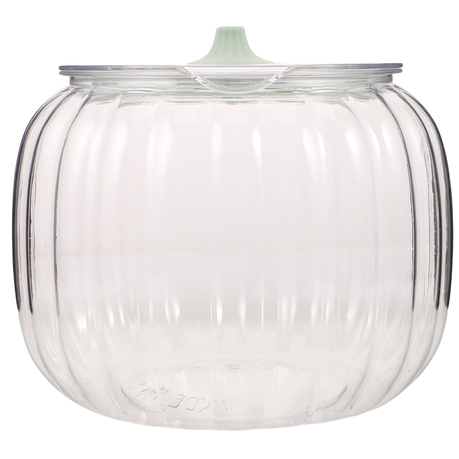 

Transparent Pumpkin Airtight Food Storage Jar Secure Lid Kitchen Pantry Jar for Dry Grain Rice Flour Storage Rice Container