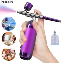 Airbrush with Compressor Airbrush Painting Mini Spray Gun for Painting Modeling Craft Portable Airbrush Wireless Paint Spray Gun
