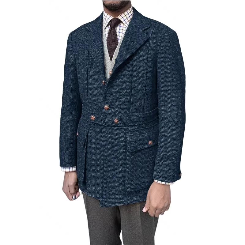 

Men's Suit Herringbone Single-breasted Lapel Jacket Slim Fit Fashion 2025 New Men Suit Jacket Casual Professional Wear Comforta