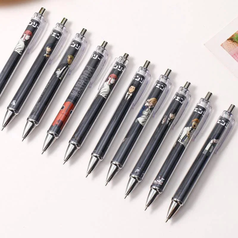 Japanese Anime  0.5mm gel pen Black ink Ballpoint Pen School Supplies kids Stationery gift
