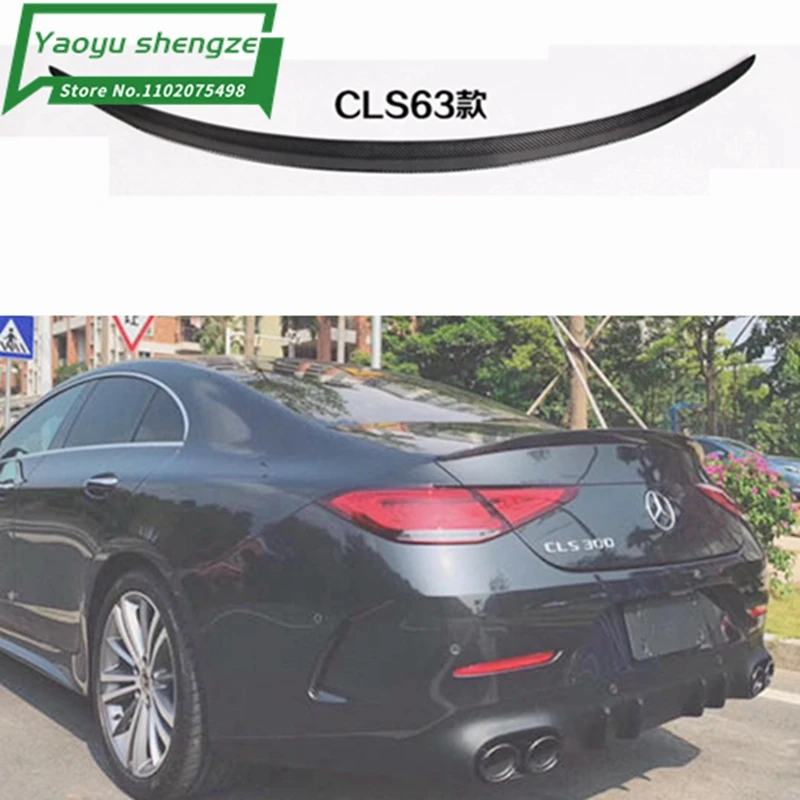 

For Mercedes CLS W257 Real carbon fiber Car Tail Wing Decoration Rear Roof Spoiler For Benz CLS200 CLS300 2017-2020 c63