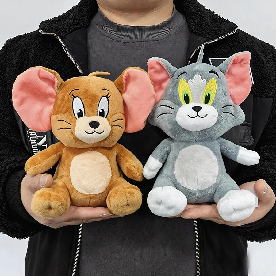 Nuevos peluches clásicos de Tom y Jerry de 19 cm: regalo ideal para fanáticos de las películas y coleccionistas de animales de peluche de la serie de películas para niños
