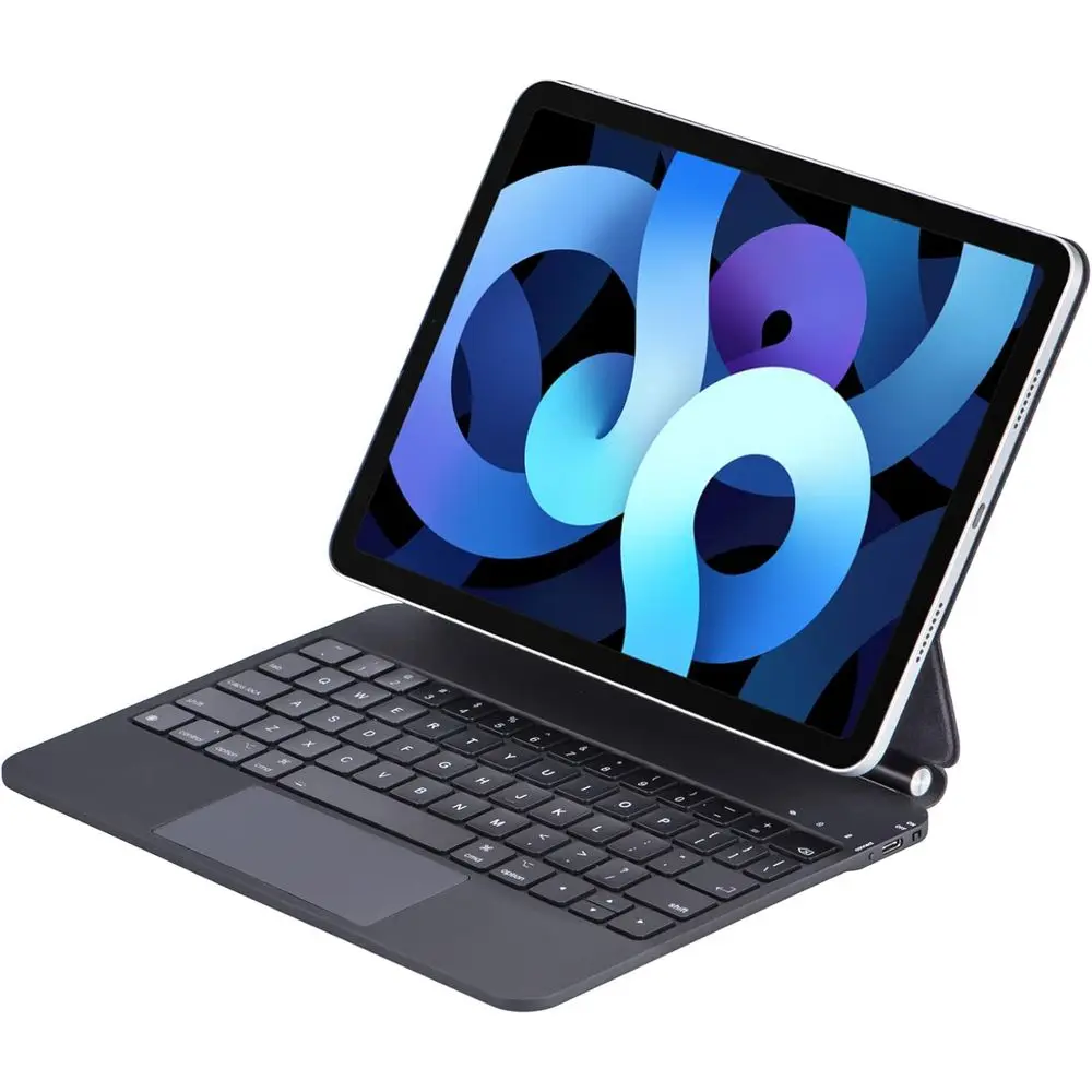 10th & 11th Gen iPad Keyboard Case with Backlit Keys, Multi-Touch Trackpad, 10.9-inch Cantilever Stand - Black