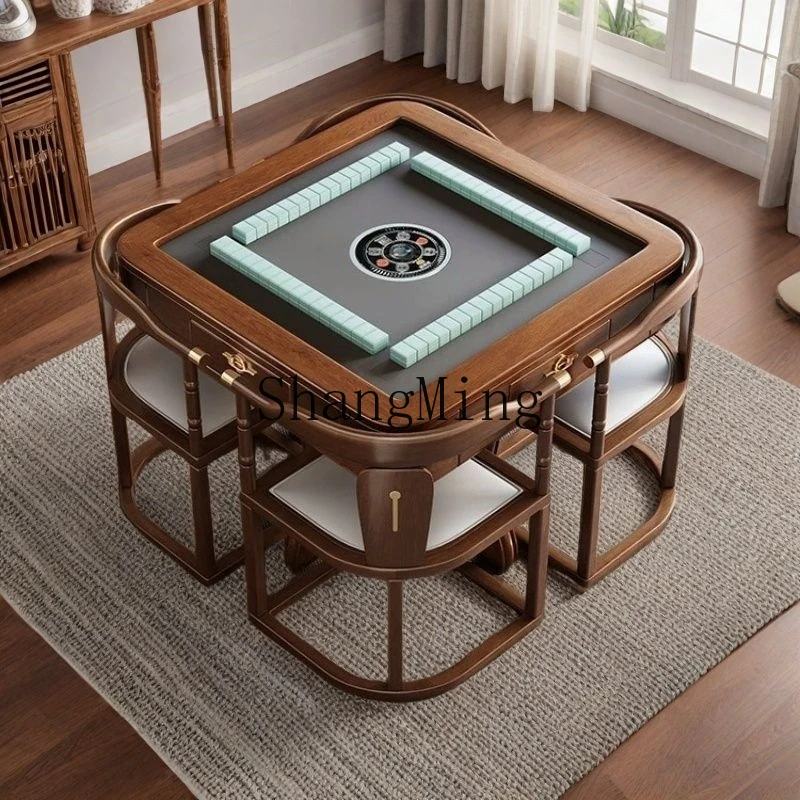 

FG Chinese mahjong table household automatic electric multi-function mahjong machine small apartment tea table integrated