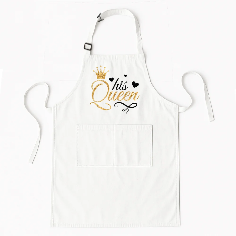 Cooking Kitchen Apron Couples Women Men Chef Gifts For Valentines Day Kitchen Barbecue Tablier Cuisine for Cooking Baking AP-007