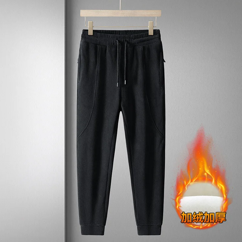 Pantaloni sportivi invernali da M a 8XL Plus Size pantaloni Casual da uomo in caldo pile