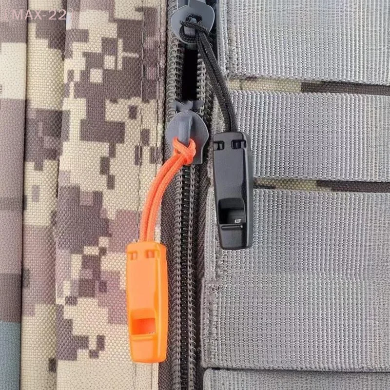 〔MAX-22〕5Pcs Portable Emergency Survival Whistles With Braided Lanyard Outdoor Camping Hiking Safety Signal Whistle Random Color