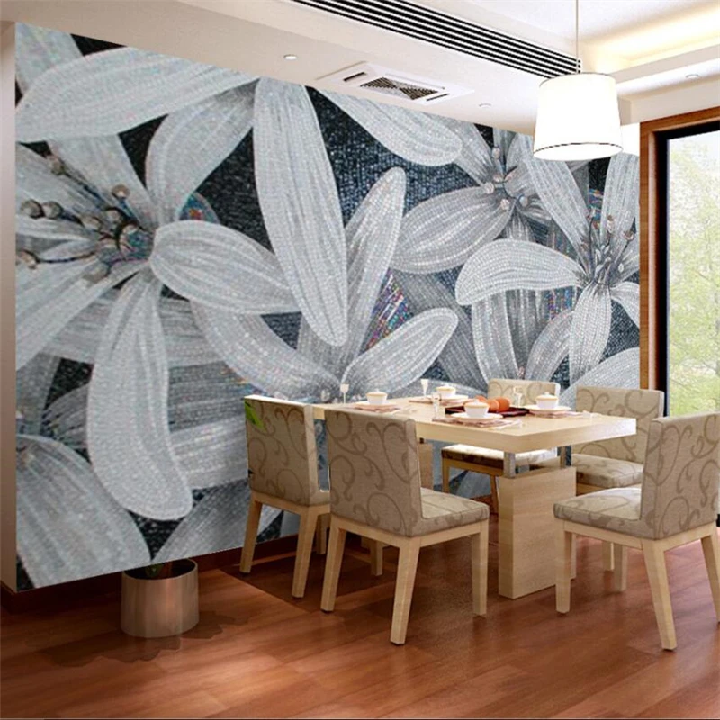 Customized relief flower home rich romantic mural wallpaper Living room sofa TV background wall bedroom restaurant retro floral