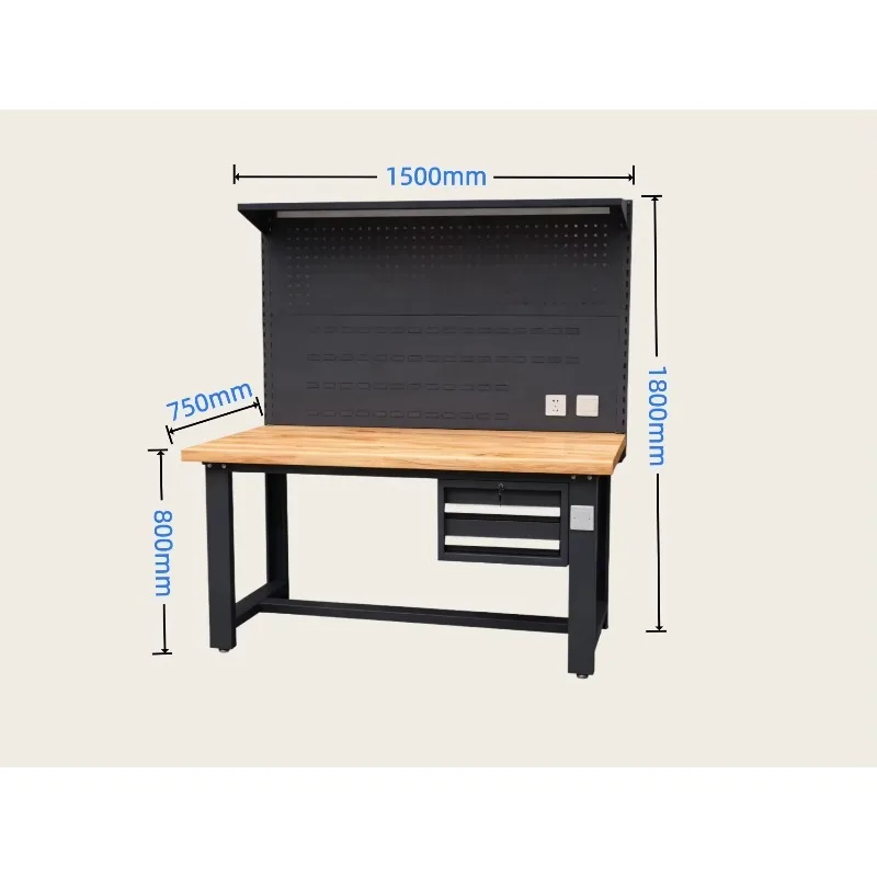 Industrial Modular Tool Cabinet Workstation Combination With Pegboard LED Light For Garage Storage Organization