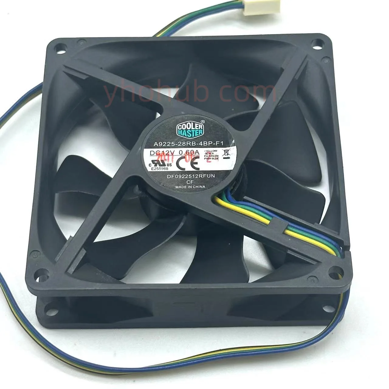 ltsf-クーラーマスター用-a9225-28rb-4bp-f1-df0922512rfun-dc-12v-060a-90x90x25mm-4-線式サーバー冷却ファン-9-センチメートル