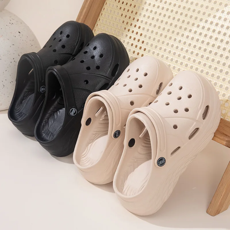 

Summer 2026 Women's Fashion Thick Bottom Soft Eva Women's Hollow Non slip Outdoor Beach Sandals