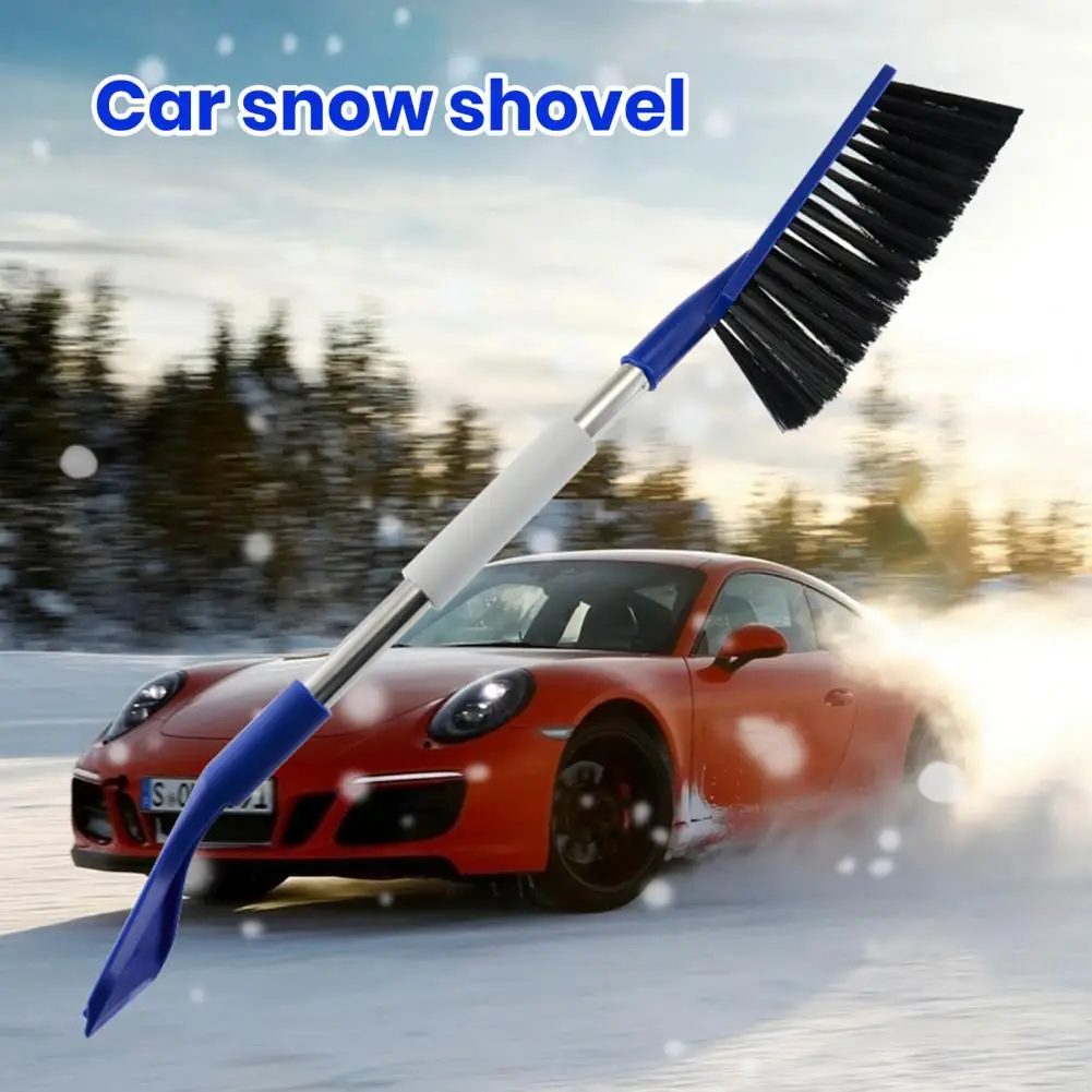 Auto Window Snow Brush Durable Car Snow Shovel Premium Car Snow Brush Ice Scraper Durable Aluminum Alloy Handle Eva Sponge Grip