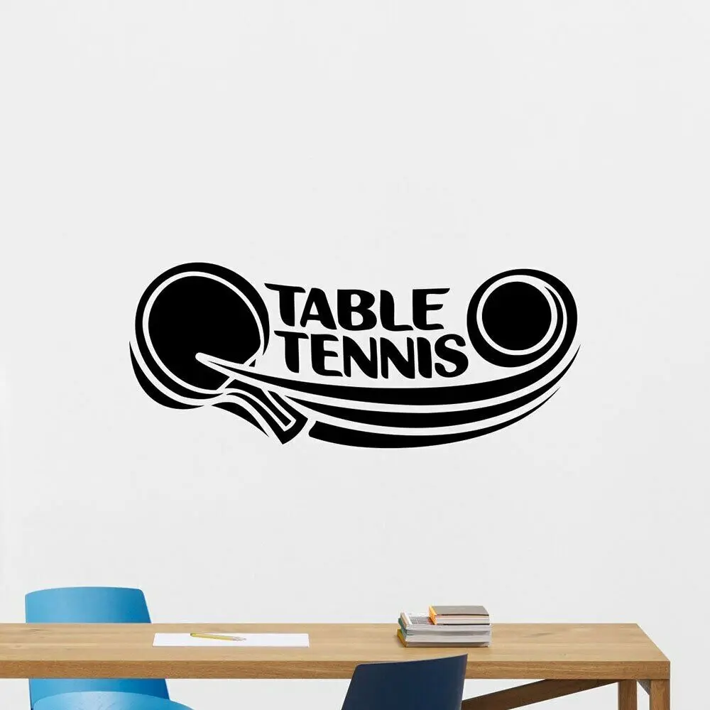 Ping Pong Sport Vinyl Stickers Table Tennis Wall Decal Gym Home Decor Poster Bedroom Wall Sticker Murals Art Kids Room G775