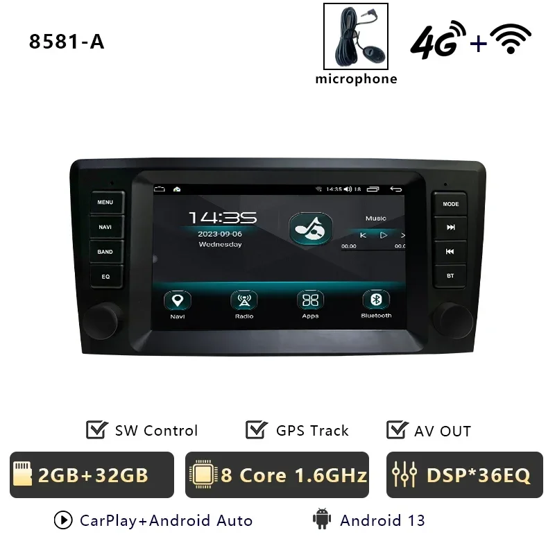 CHSTEK Autoradiostation Carplay Android13 Voor Volvo S60 S40 V40 V70 XC70 XC90 2000-2004 Multimedia navigatie GPS Bluetooth