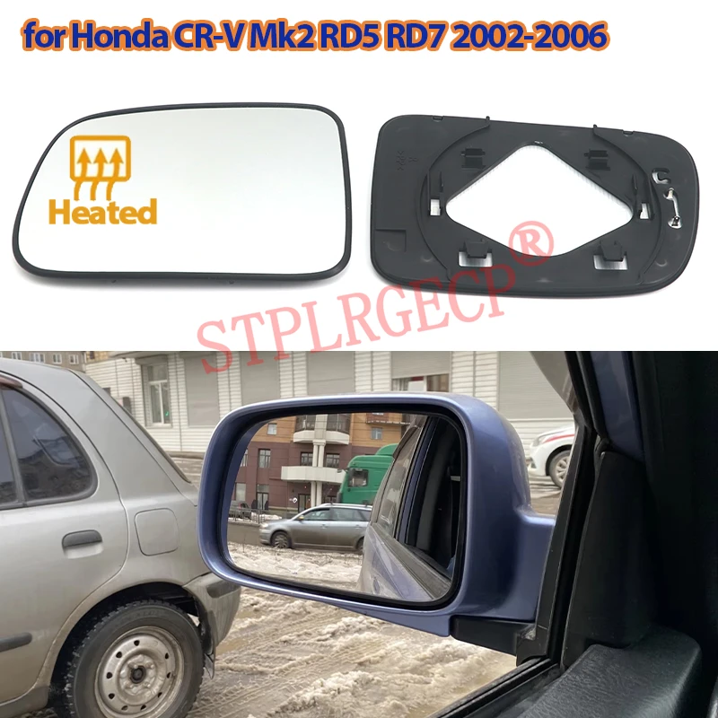 Für Honda CR-V Mk2 RD5 RD7 2002-2006 Auto Flügel Seitenspiegel Rückspiegel Elektrisch Beheizte Spiegelgläser Links & Rechts Ersatzteile LH RH