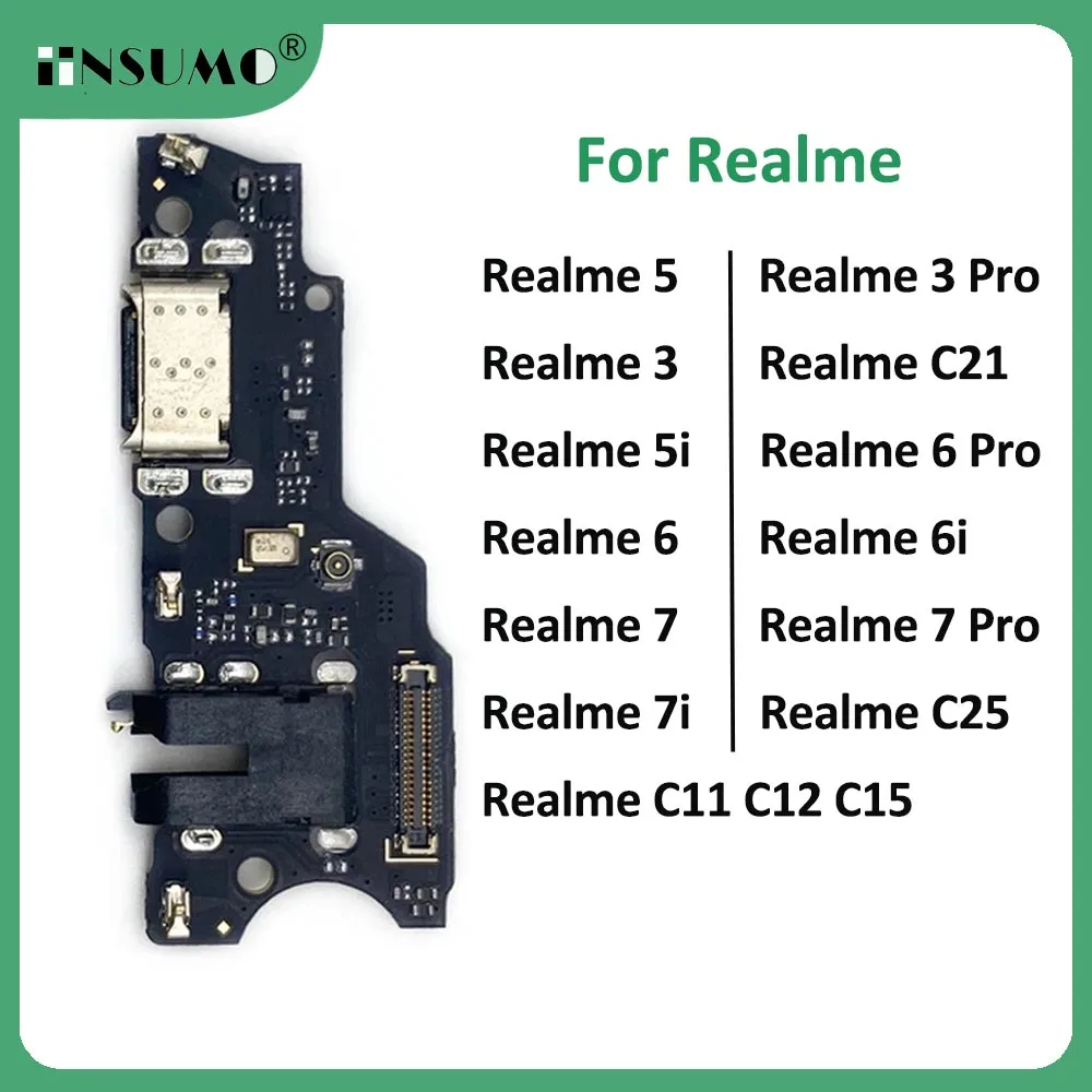 iinsumo New Dock Connector Micro USB Charger Charging Board Port Flex Cable For OPPO Realme 2 7 6 6i 5 5i 3 Pro C11 C20 C25 C12