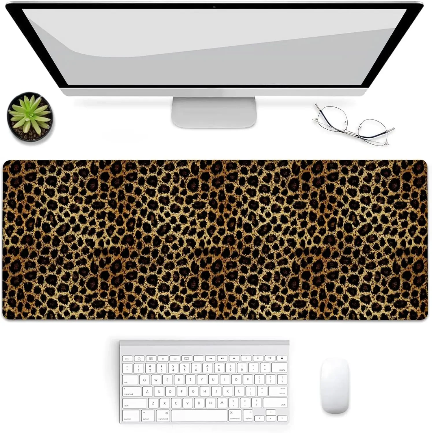 

Gaming Mouse Pad, Leopard Print Mouse Pad, Desk Mat, Non-Slip Rubber Base MousePads for Computers Laptop Office School Home