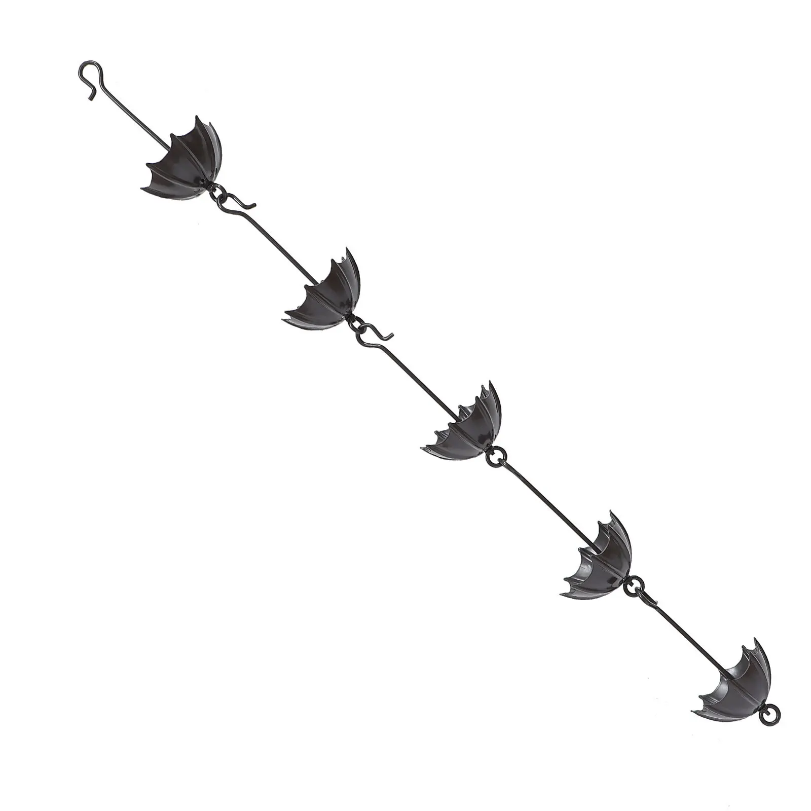 سلسلة المطر لتحويل مزراب ماسورة التصريف لمياه الأمطار الماسك فوهة معدنية مزخرفة كوب تجميع المياه