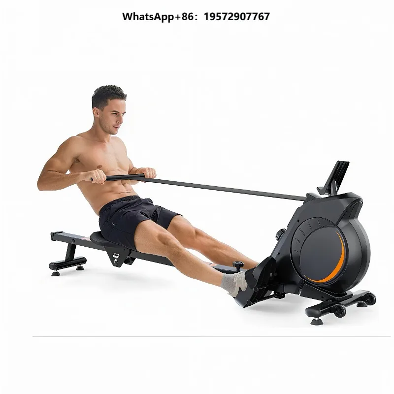 Magnetic Resistance Rowing Machine 8 Level Quiet Belt Drive Foldable Rower Home Fitness Cardio Trainer 120KG