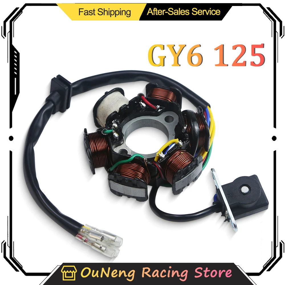 

Motorcycle ignition stator magneto coils 139QMB and 157QMJ suitable for GY6 50cc 125cc and 150cc scooter motorcycles