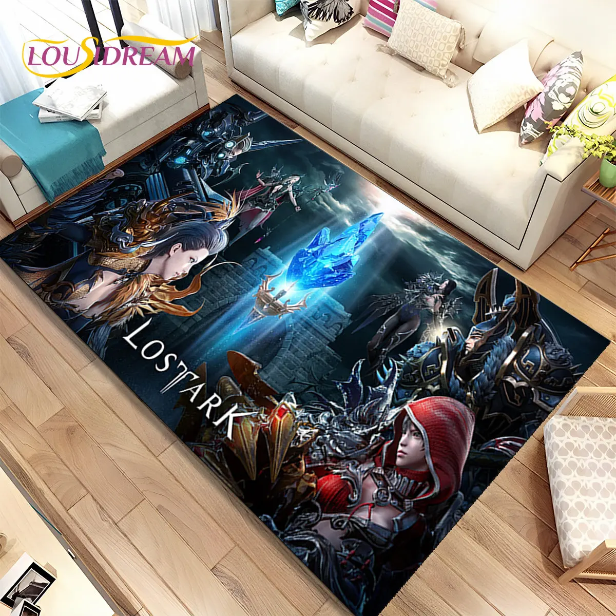 3D Lost Ark Game Gamer Cartoon Area Rug,Carpet Rug for Living Room Bedroom Sofa Doormat Decoration,kids Play Non-slip Floor Mat