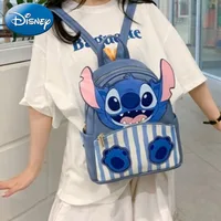 La nueva mochila de punto divertido de dibujos animados de Disney es linda para salir a almacenar mochilas escolares pequeñas y mochilas femeninas de cuero PU dulce