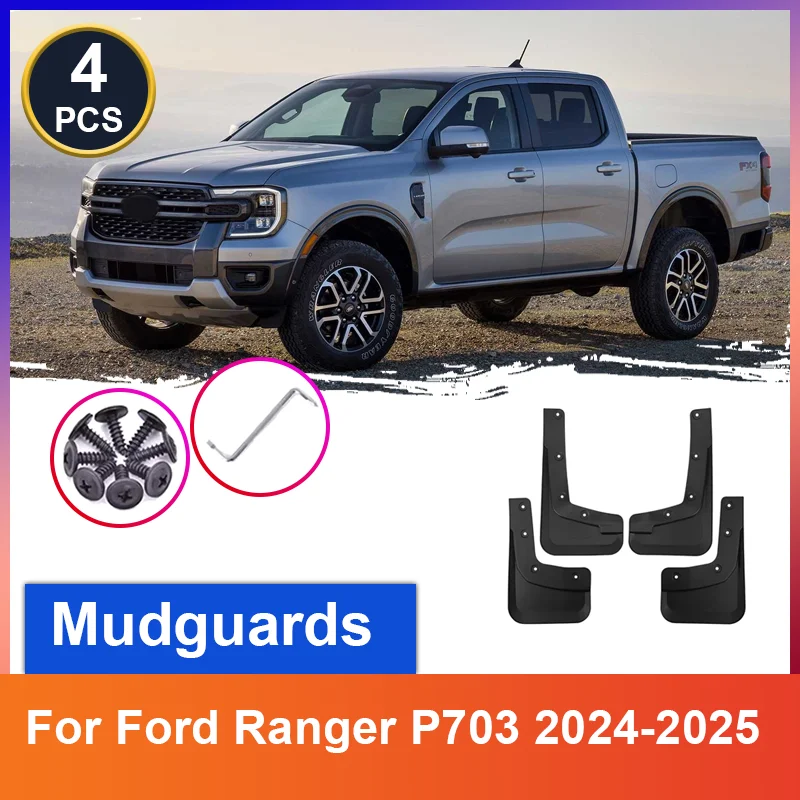 

Брызговики для Ford Ranger P703 (версия для Северной Америки) 2024-2025: Защита от брызг, передние и задние, аксессуары для крыльев