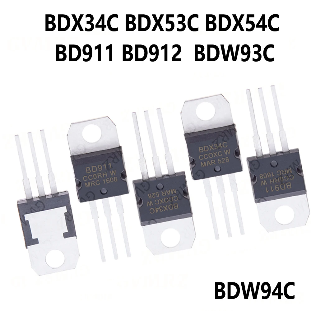 10pcs/lot TO-220  BD911 BD912 BDW93C BDW94C BDX33C BDX34C BDX53C BDX54C TO-220 Transistor