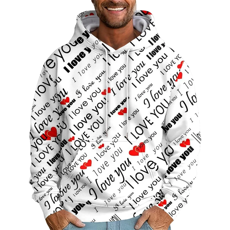 Fashion San Valentin Gift Hoodies for Men Clothing Valentine's Day Women Sweatshirts love CP Tracksuit Fashion Ted Streetwear view 4