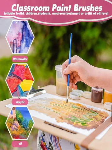 50/100Pcs Painting Oil Brushes Set For Paint watercolor Handcraft Art Craft For Artistic Hook Line Ceramic coloring Pottery tool
