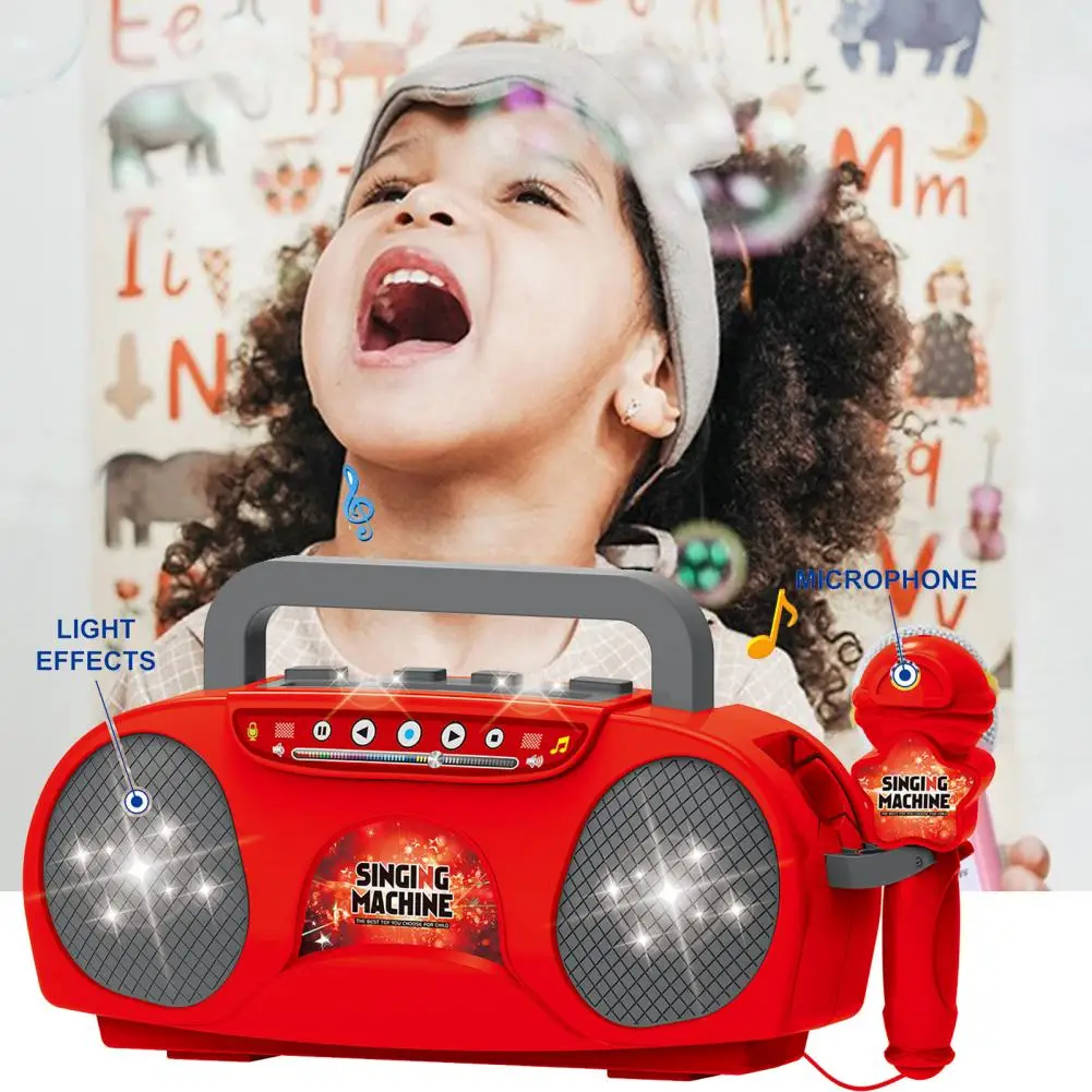 Microfone musical do brinquedo para crianças, Microfone seguro com iluminação, Interior e exterior