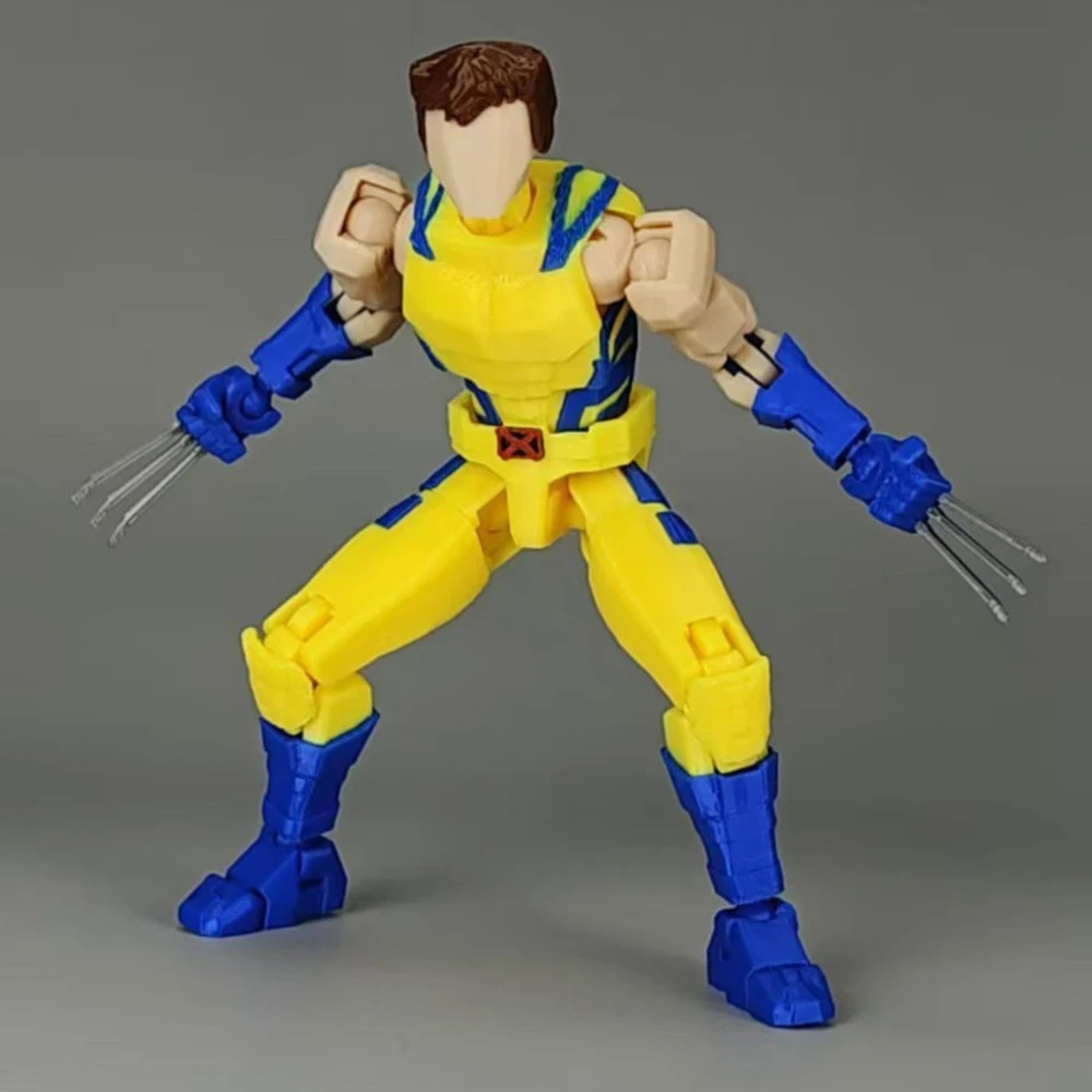 3D Printed Wolverine Marvel Legends Superheros Toys Action Figures Anime Multi-Jointed Shapeshift Mannequin Model Ornaments