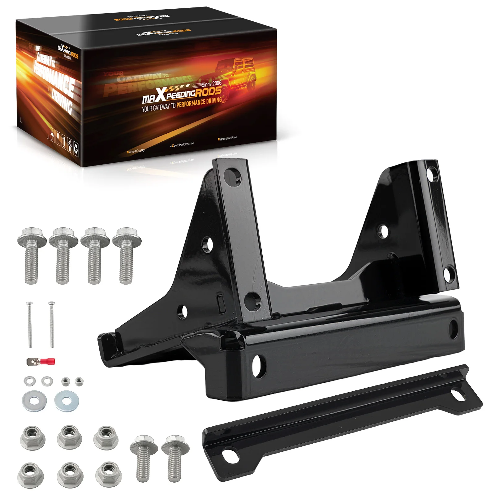 Steel Front Winch Mounting Bracket for 2015-2025 820 Mule PRO-FXT/FX 4 7/8"