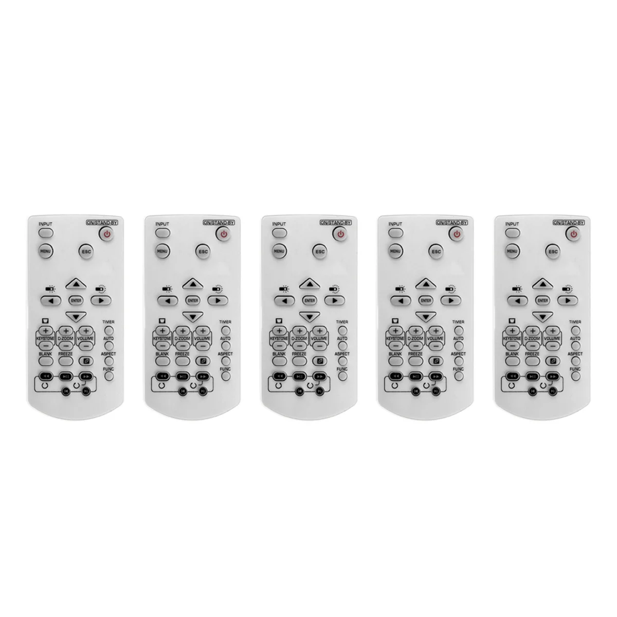 5X Replace YT-141 Projector Remote Control for XJ-F100W, XJ-F10X, XJ-F200WN, XJ-F20XN, XJ-F210WN, XJ-UT310WN